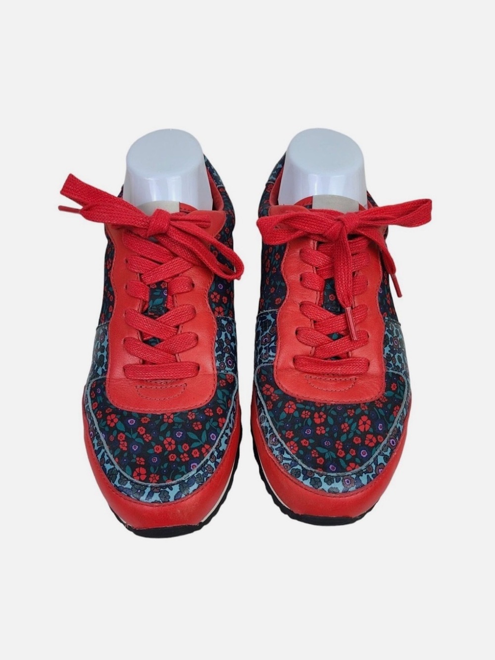 Coach Red Floral Lace-Up Women's Sneakers. Used couple of times